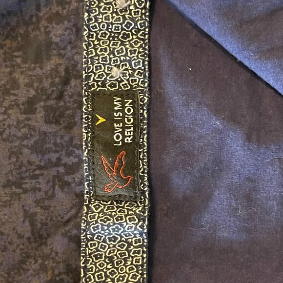 Cactus New York Mens Slim Fit Blue Button-Up Shirt On The Road Travellers S - Picture 8 of 16